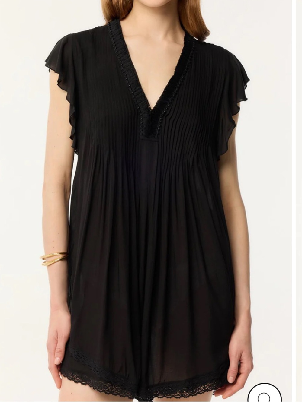 Poupette St. Barth Black Mini Dress Romper